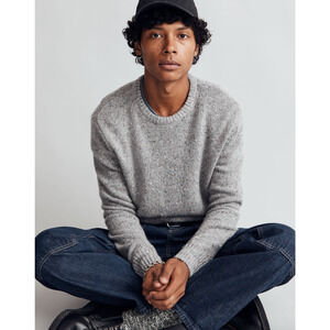 NWOT 100% Cotton St. Johns Bay Mens Gray Crewneck Long Sleeve Knit Sweater XXL